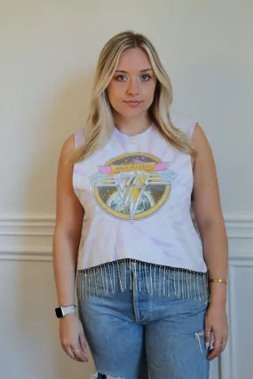 Van Halen Rhinestone Fringe Tank AllDayComfortFit