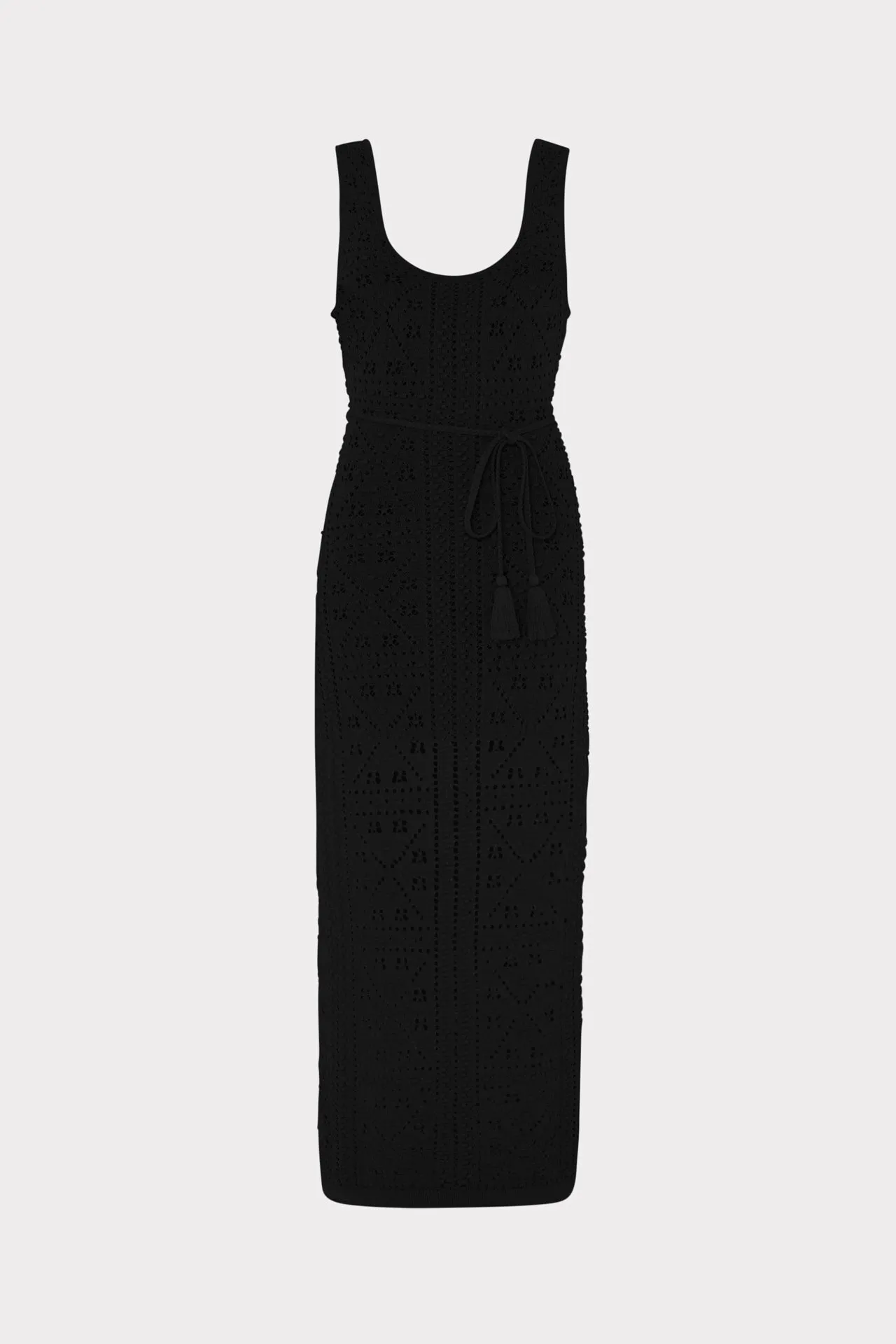 NonRestrictiveSilhouette Bubble Pointelle Knit Midi Dress