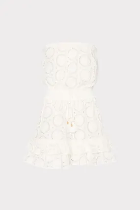 Body Confidence Wide Shoulder Straps Verity Geo Eyelet Cover-Up Dress