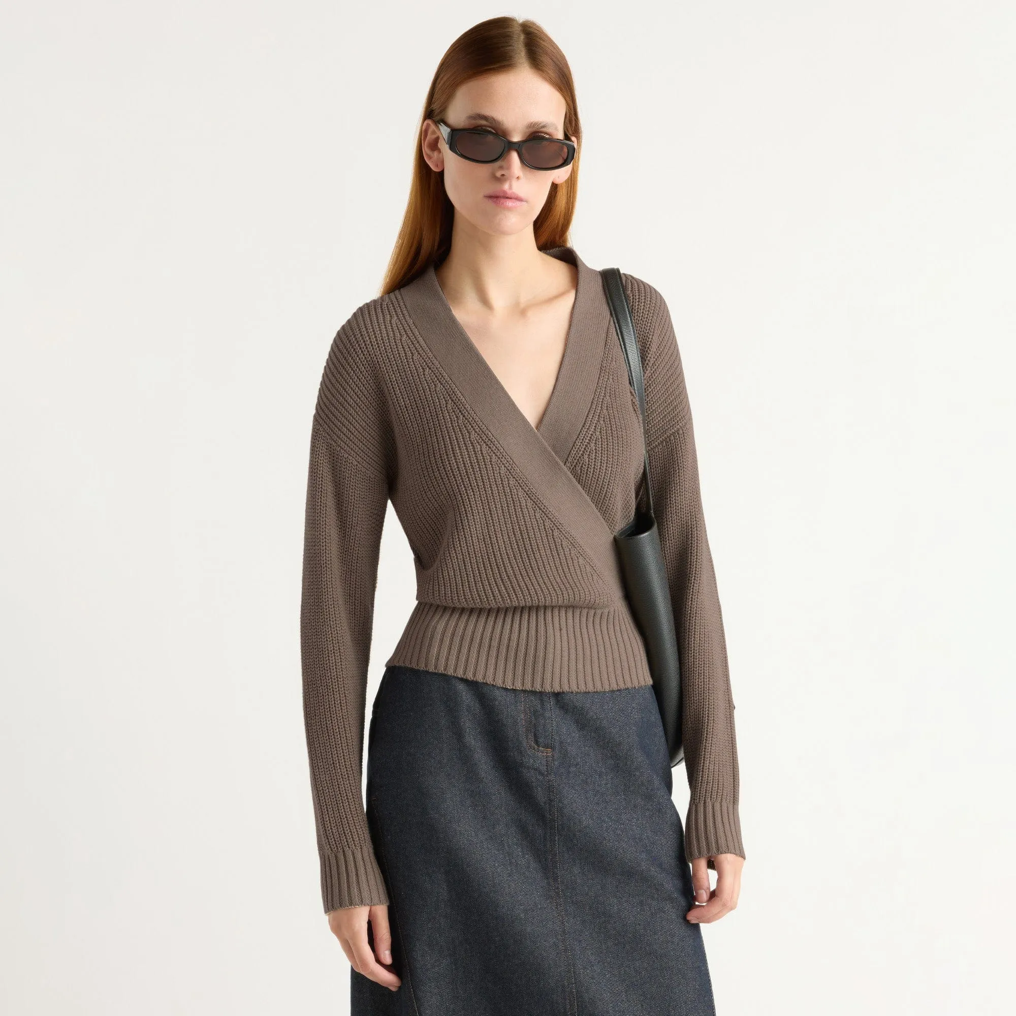 Layering Comfort Chilly Days Wear Maren Cropped V-Neck Sweater