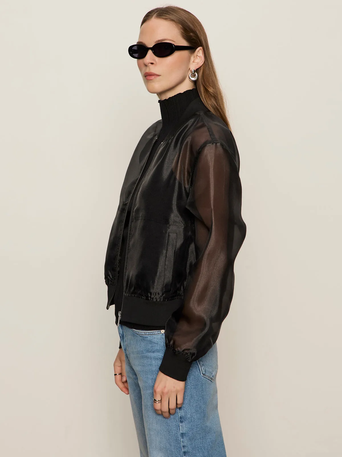 Chlorine Proof Swim Shane Organza Bomber Black
