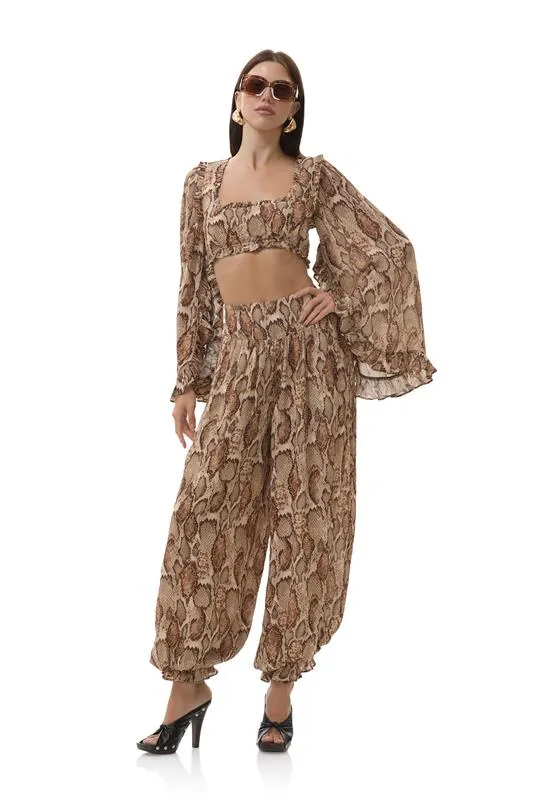 Vesper Pant - Sand Snake Anti Static Fabric Polished Look