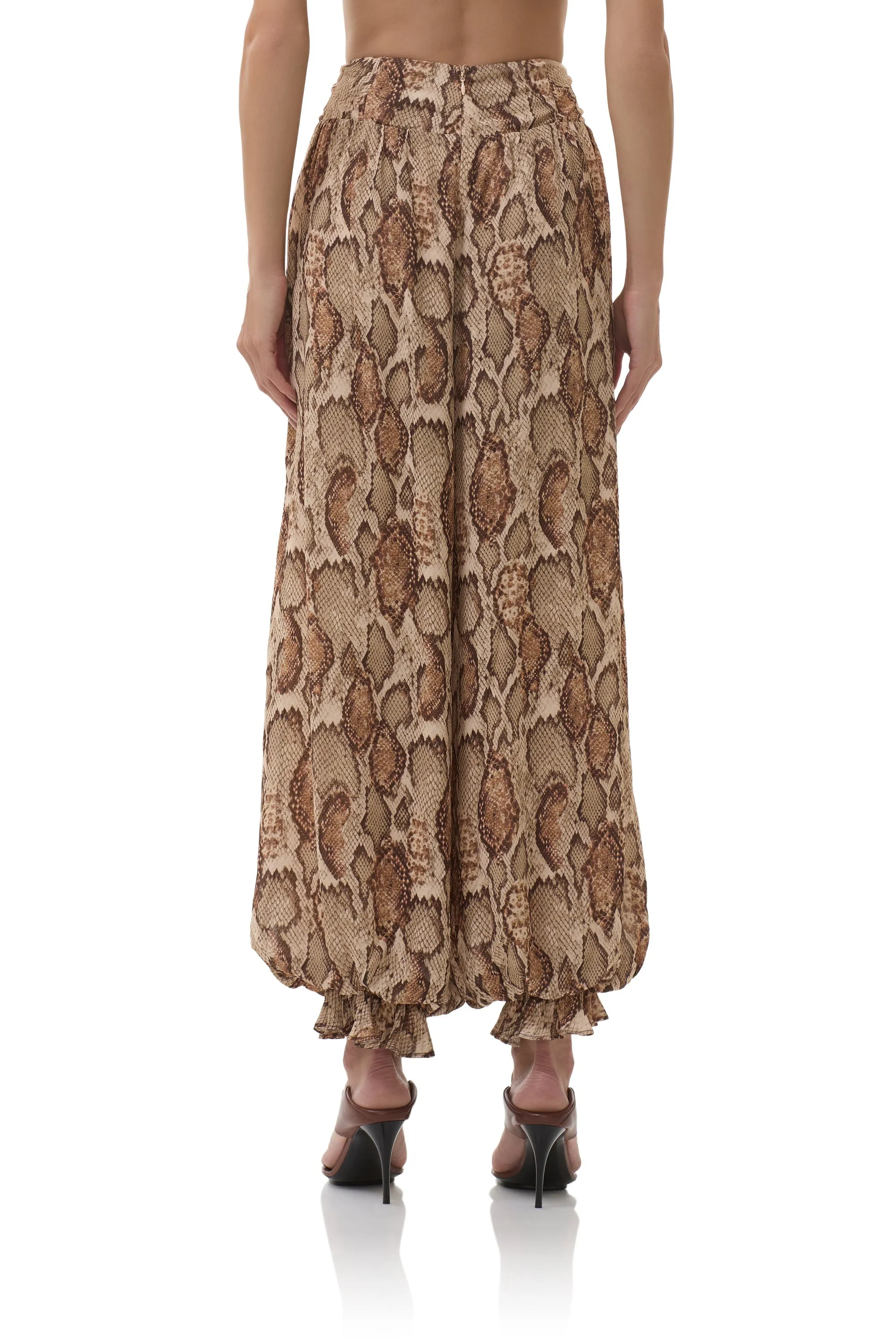 Non slip grip Breathable Mesh Panels Vesper Pant - Sand Snake