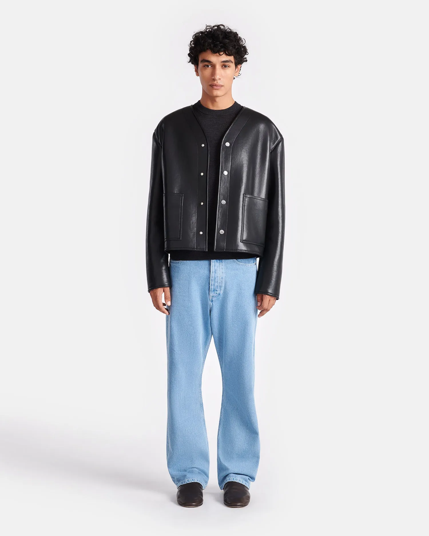 Vico - Bonded Shearling Jacket - Black Brown Modern Clothing acclaim