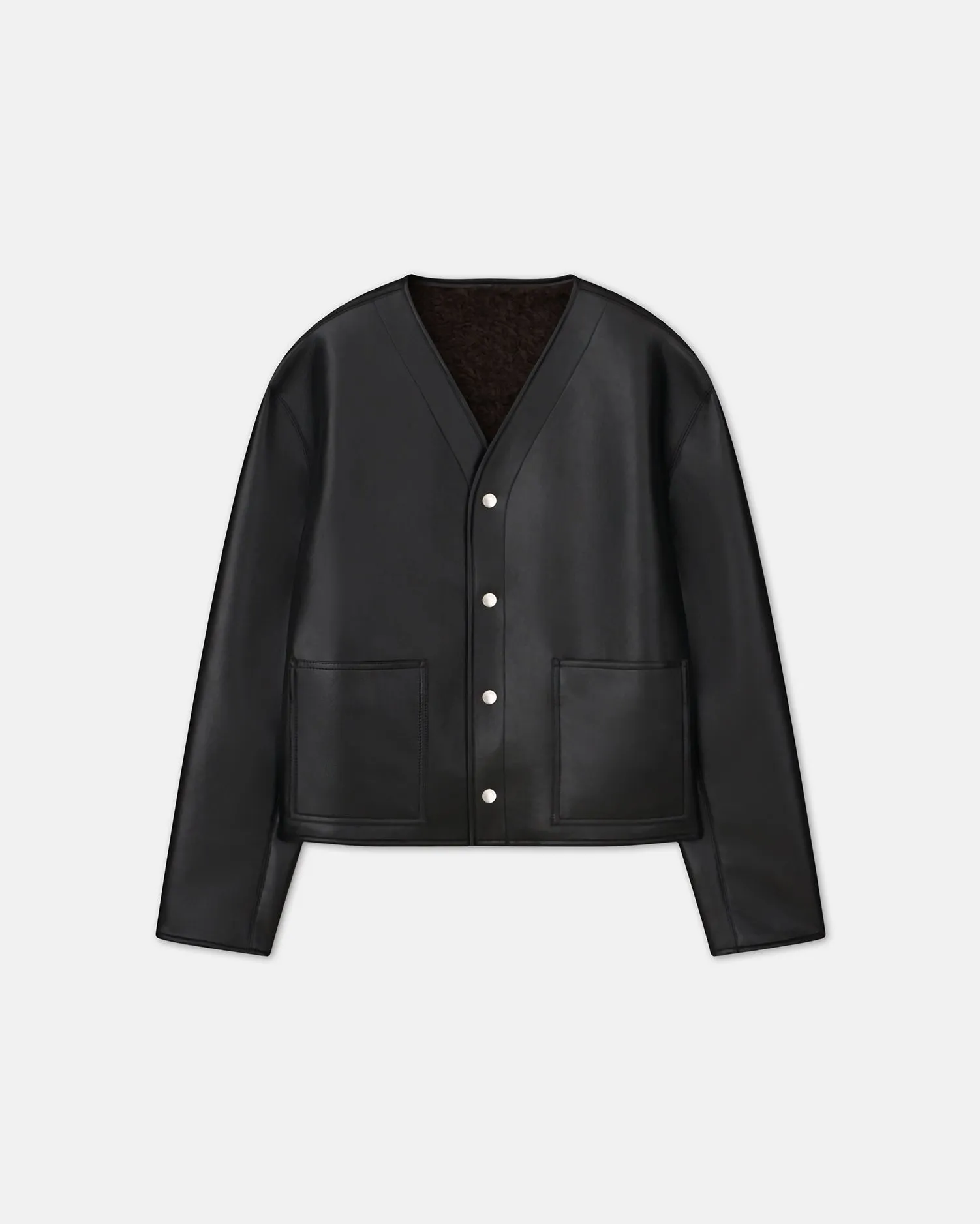 Group Vico - Bonded Shearling Jacket - Black Brown
