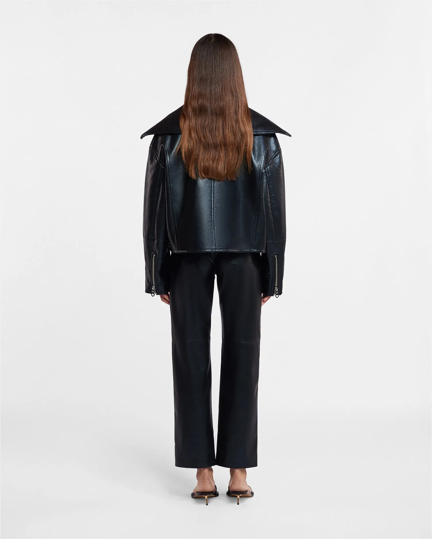 Vinni - Okobor? Alt-Leather Pants - Black Gusseted Crotch