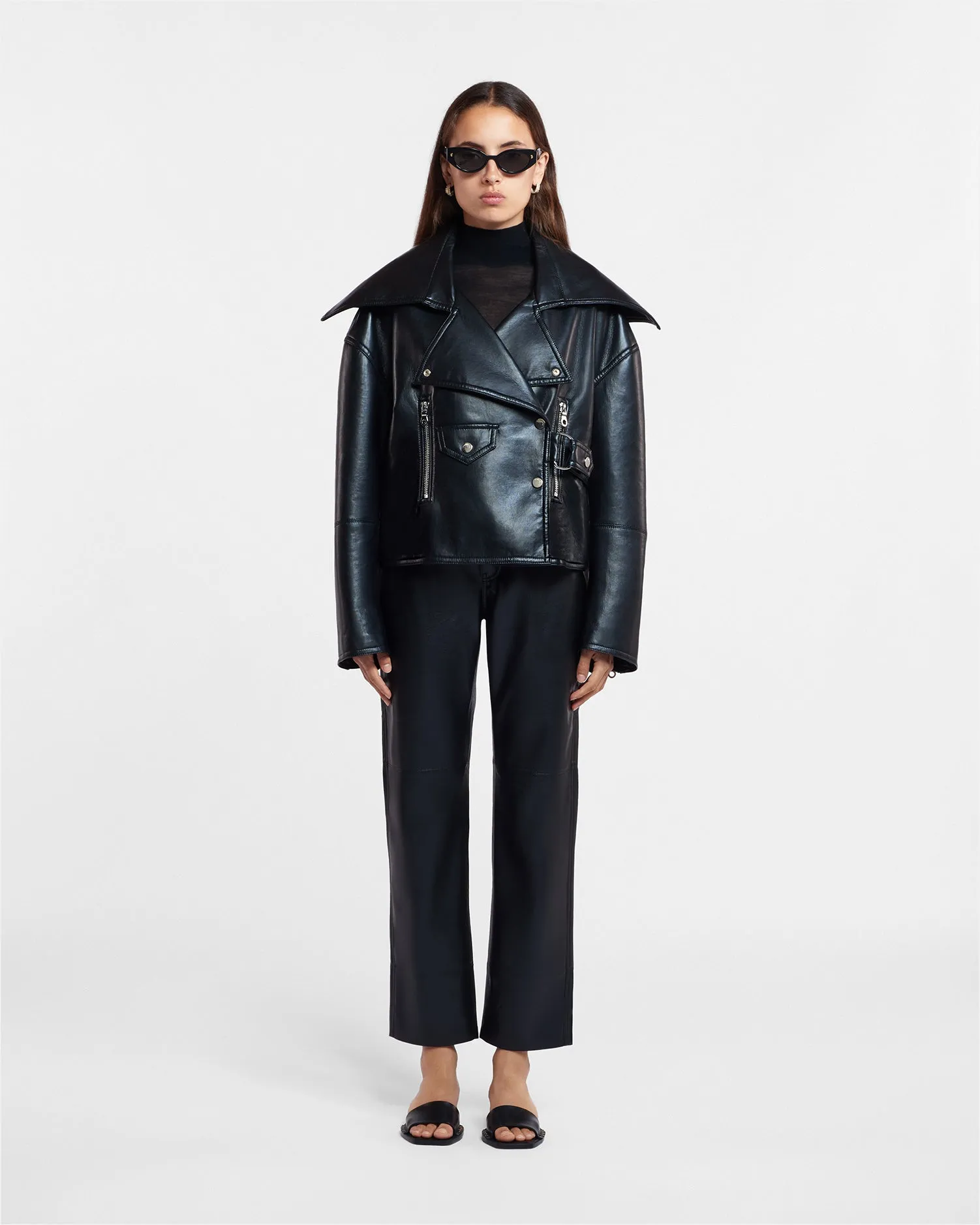 Functional Comfort AllDayCompression Vinni - Okobor? Alt-Leather Pants - Black