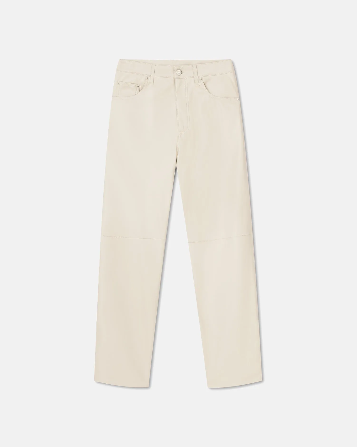 High Rise Design quick dry Vinni - Okobor? Alt-Leather Pants - Creme