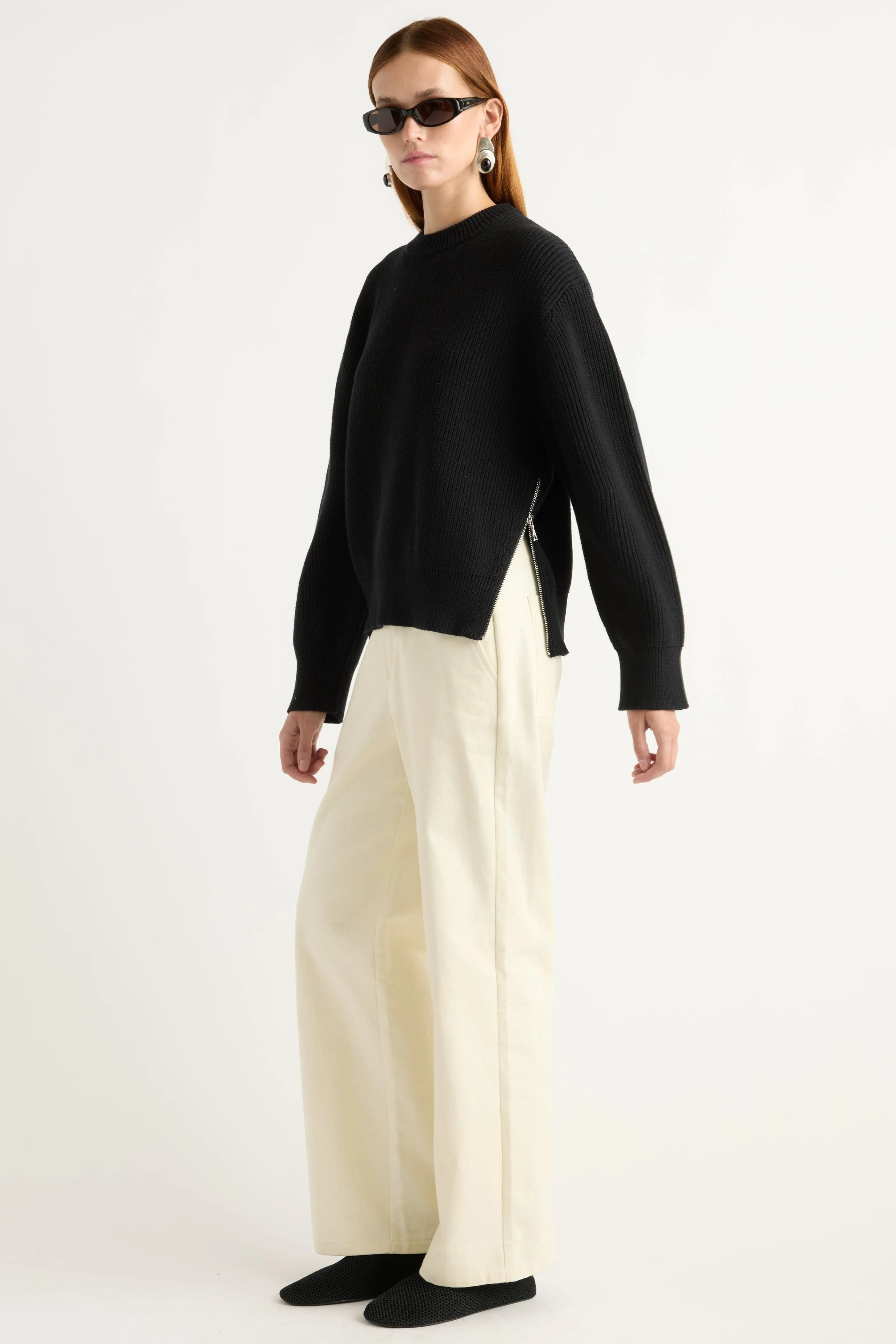 Tate Organic Cotton Side-Zip Sweater UV Protective Coating