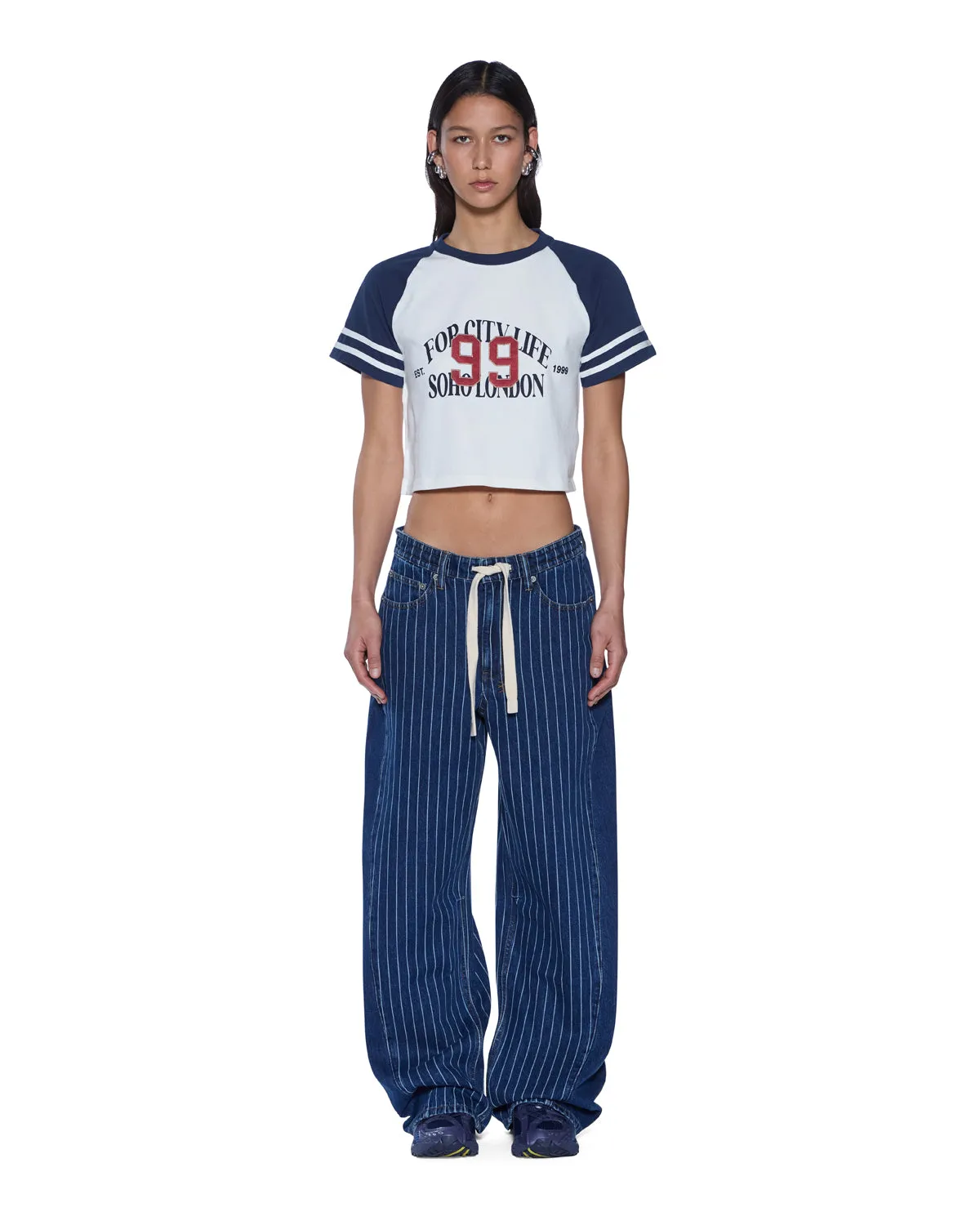 RAGLAN BOXY SS TEE VINTAGE WHITE/NAVY SweatGuard Lining