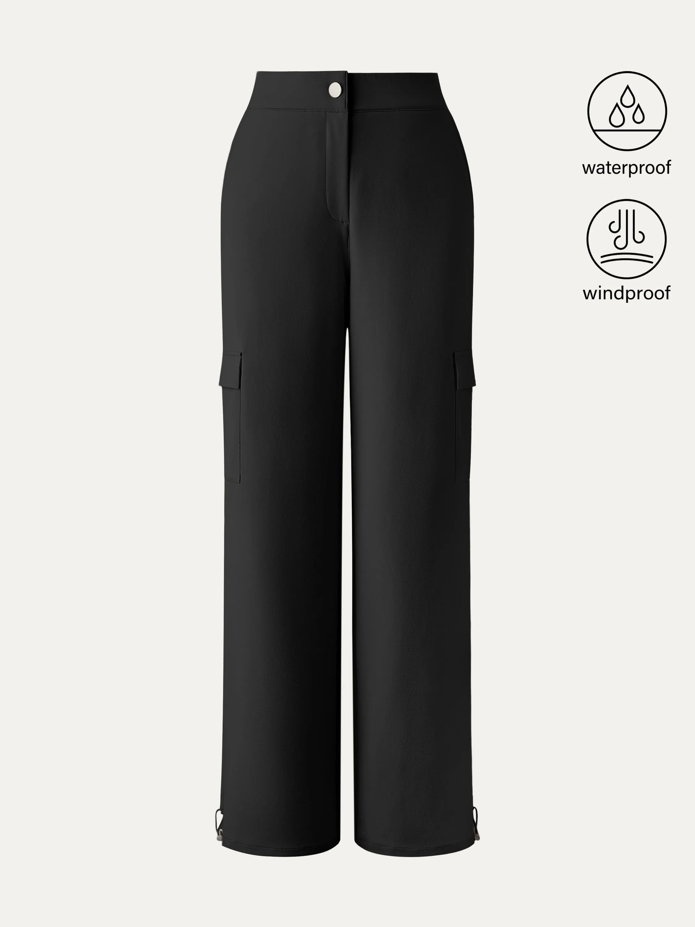 Chilly Day Comfort Reinforced Seams Waterproof Fleece Cargo Pant