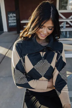 Anti Static Fabric ButtonFront Billy Half Zip Sweater Lux Collection - FINAL SALE