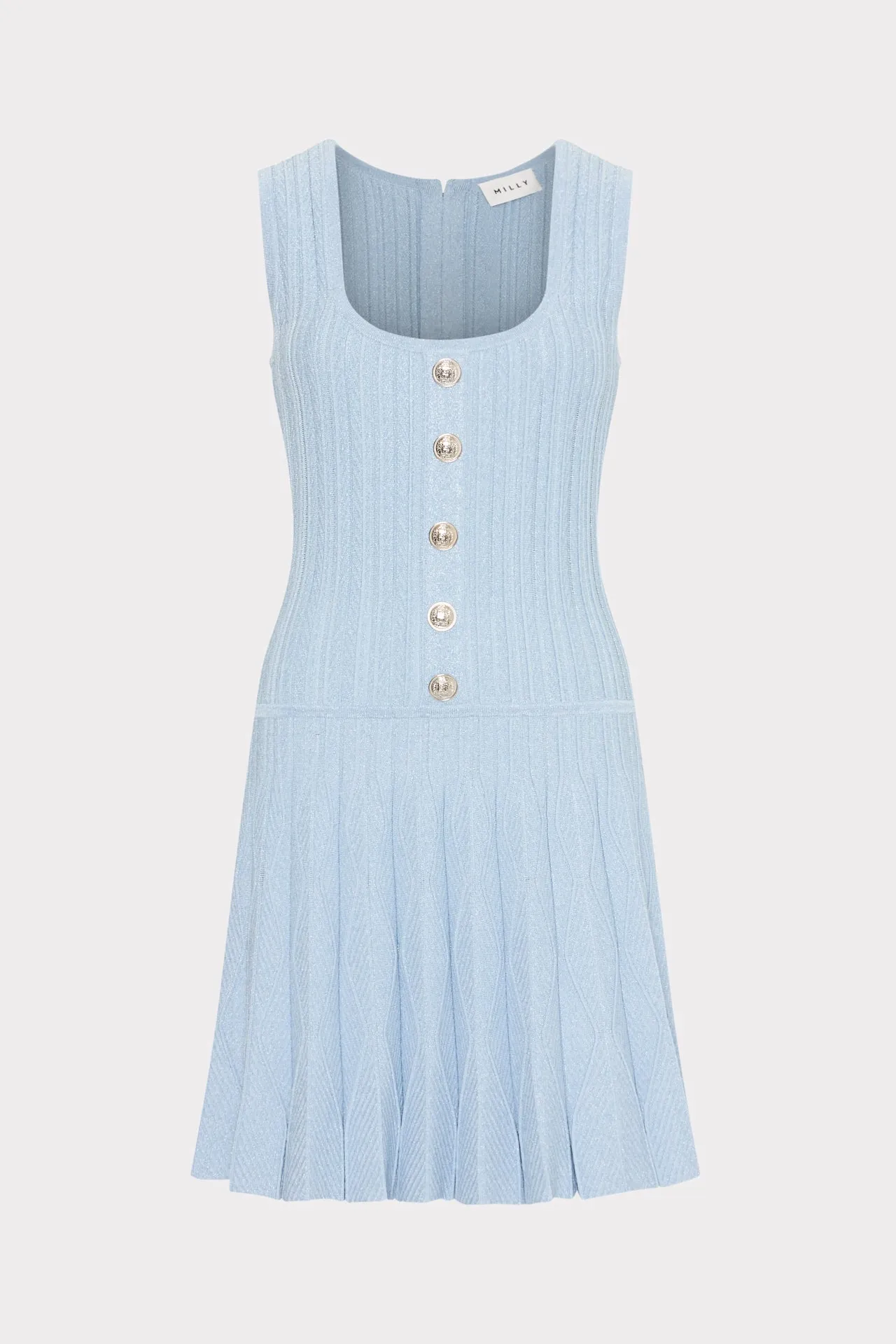 Wave Godet Flare Knit Mini Dress Timeless Trend