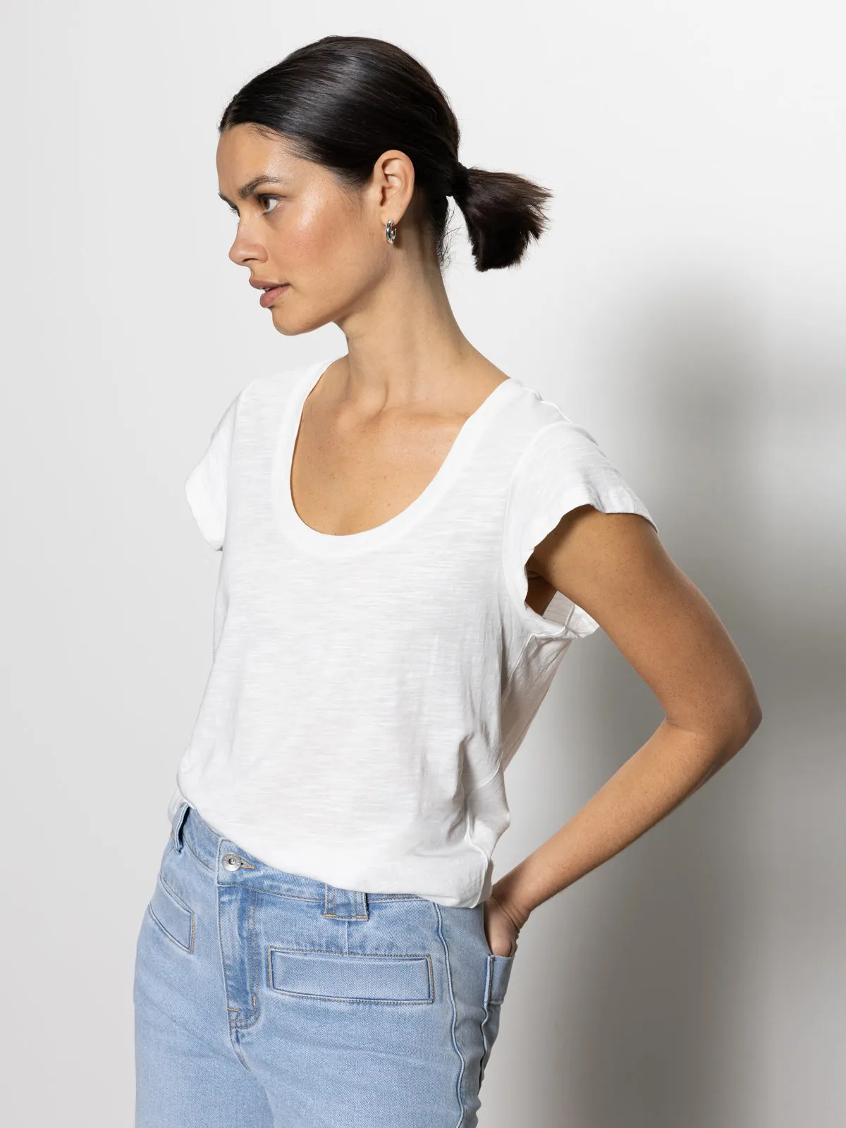 Triangle Top West Side Tee White