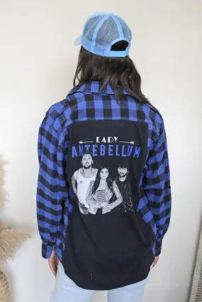 SheerLayering Lady Antebellum Band Tee Flannel