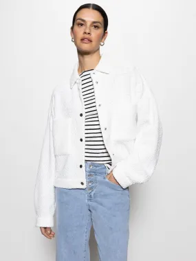 Degree Magnetism Trimmer Knit Shacket Chalk