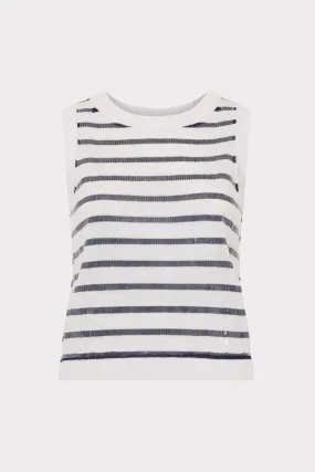 AirflowOptimized Design Sequin Knit Shell Top