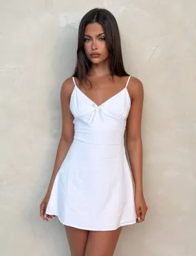 Music-Concert Emerging-Brand WINNIE MINI DRESS - WHITE