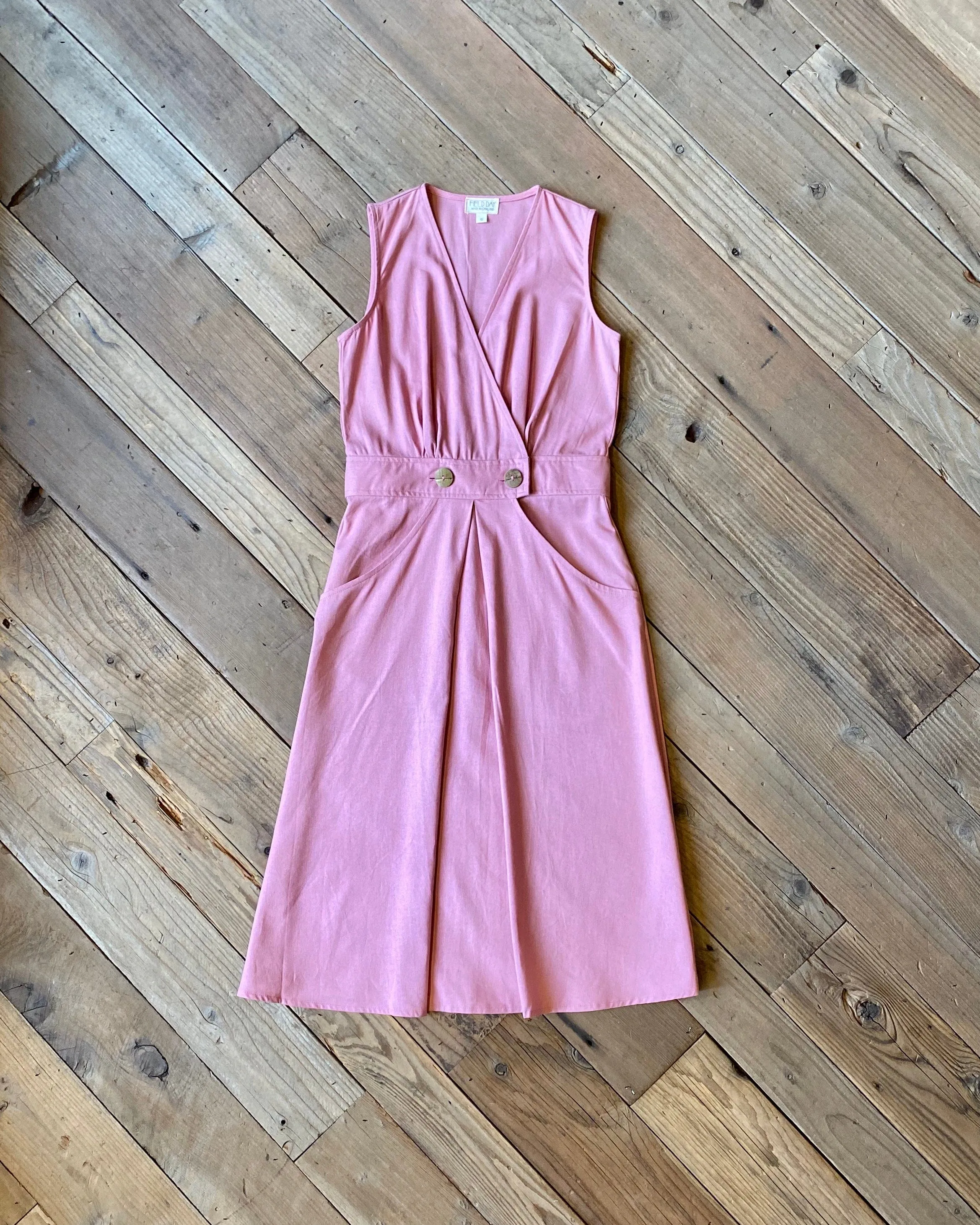 Velvet-Sleeve Urban Touch Winona Dress in Precious Pink