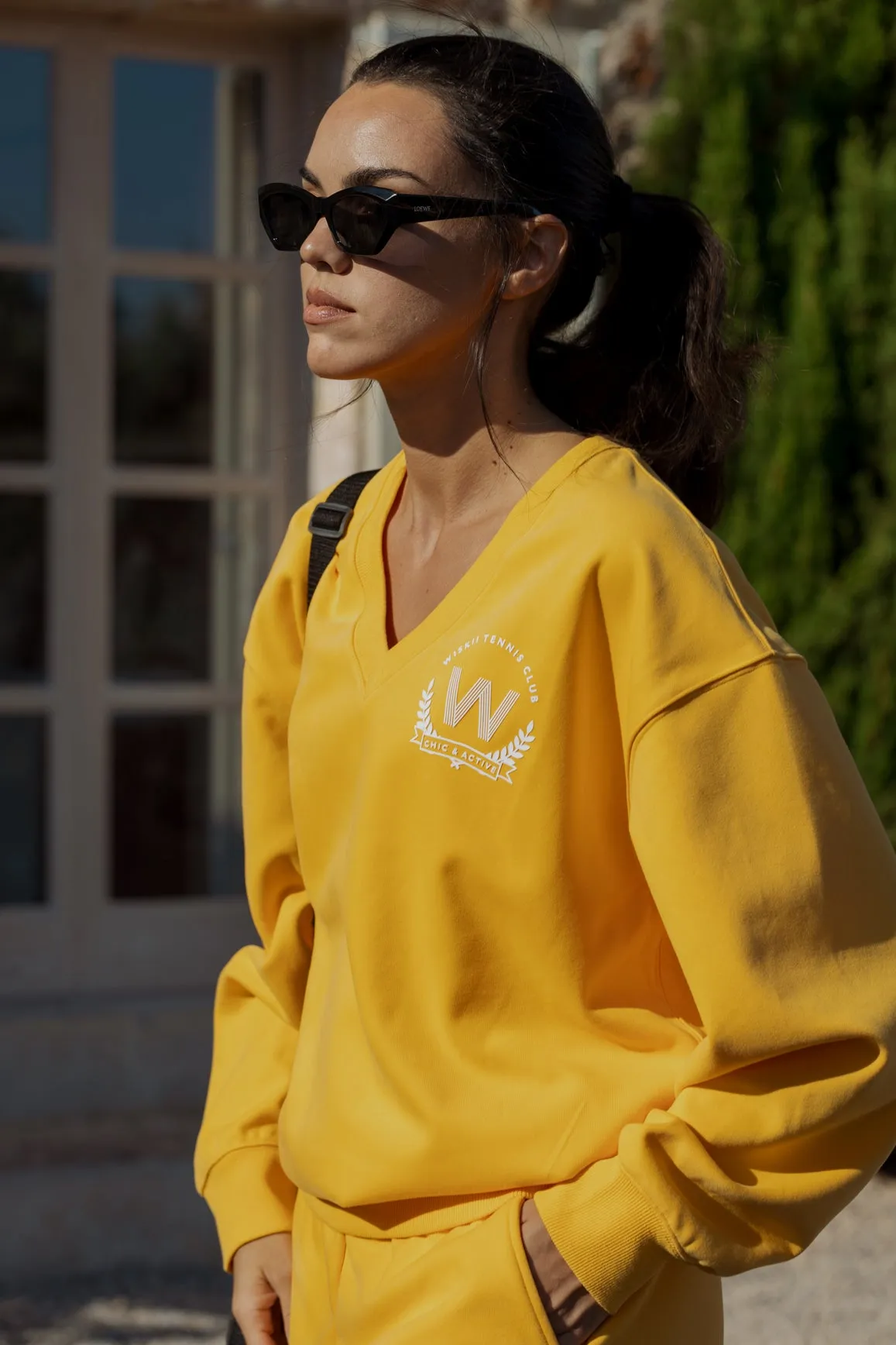 SoftTouchBrushedInterior WISKII Casual V-Neck Sweatshirt