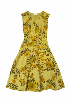 Soft Harmony Xena Dress in Mustard Marigold Linen