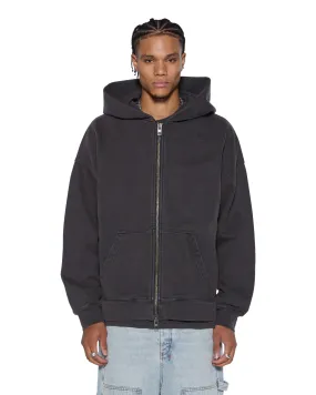 Cozy Layer Reinforced Hem Stitching INTRUDER EKCESS HOODIE FADED BLACK