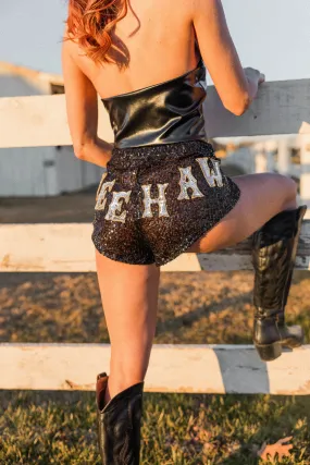 High Neck Design Yeehaw EASTNWEST Micro Shorts