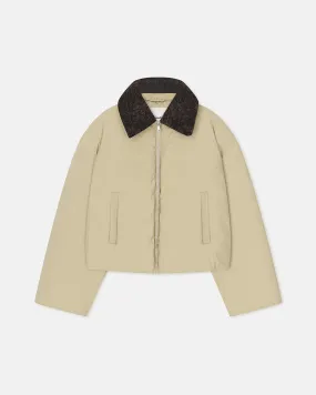 made in South America instant Zacharie - Faux Fur and Tech Nylon Jacket - Sage/Black