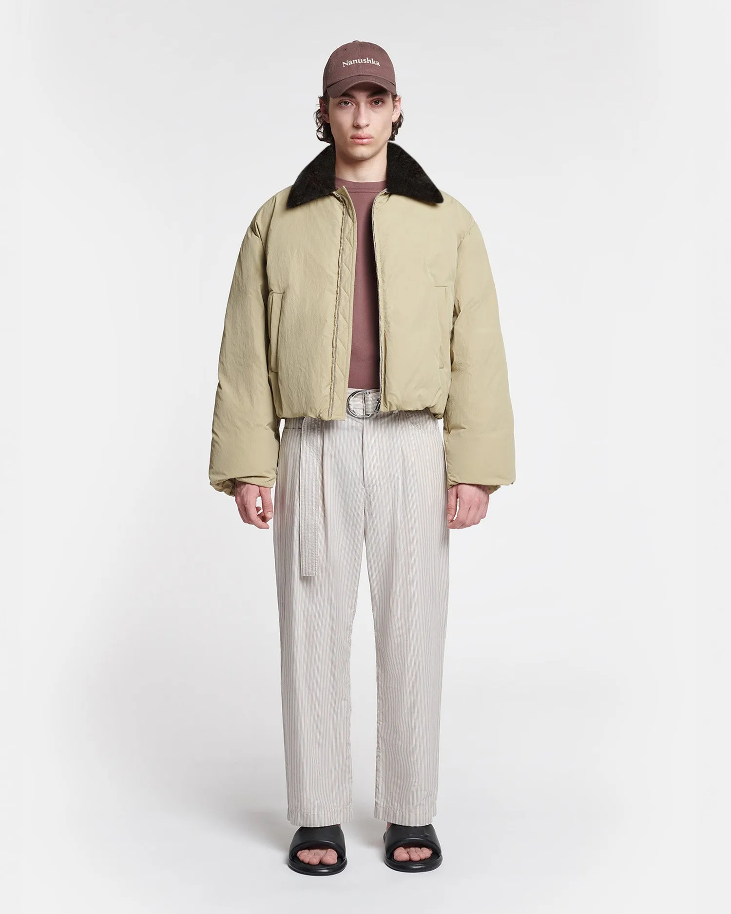 theater Zacharie - Faux Fur and Tech Nylon Jacket - Sage/Black