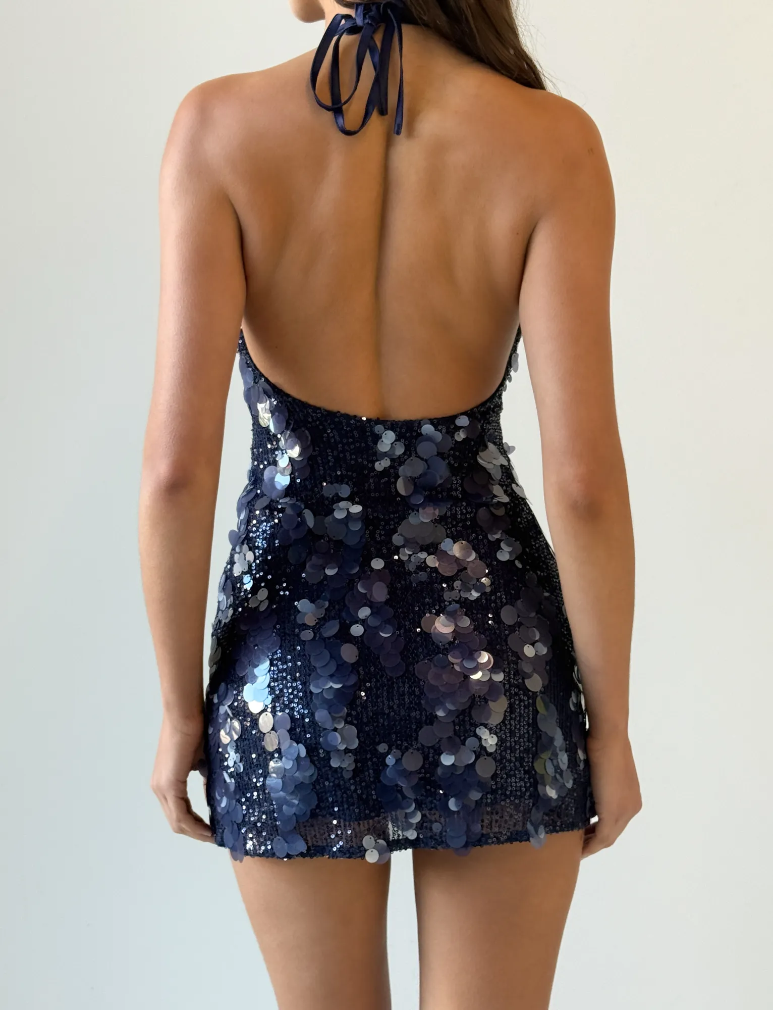 ZANA MINI DRESS - NAVY SEQUIN Travel Comfort Celebration Wear