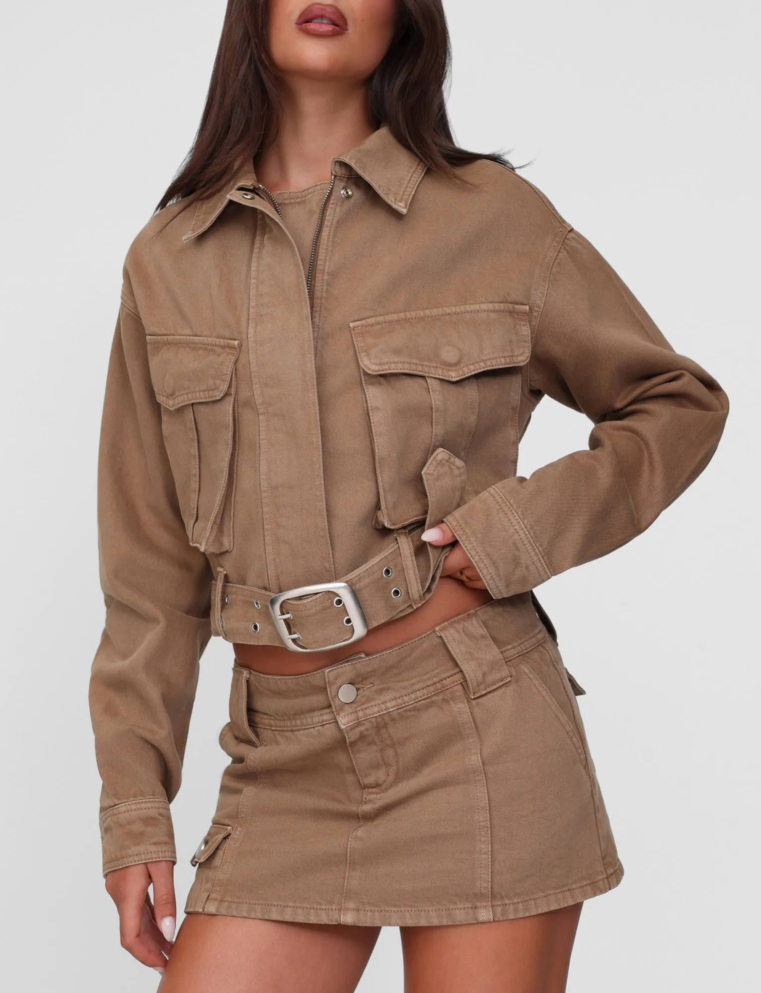 Daily Fashion ZELIE MINI SKORT - NEUTRAL : SANDBLAST : WASHED TAN