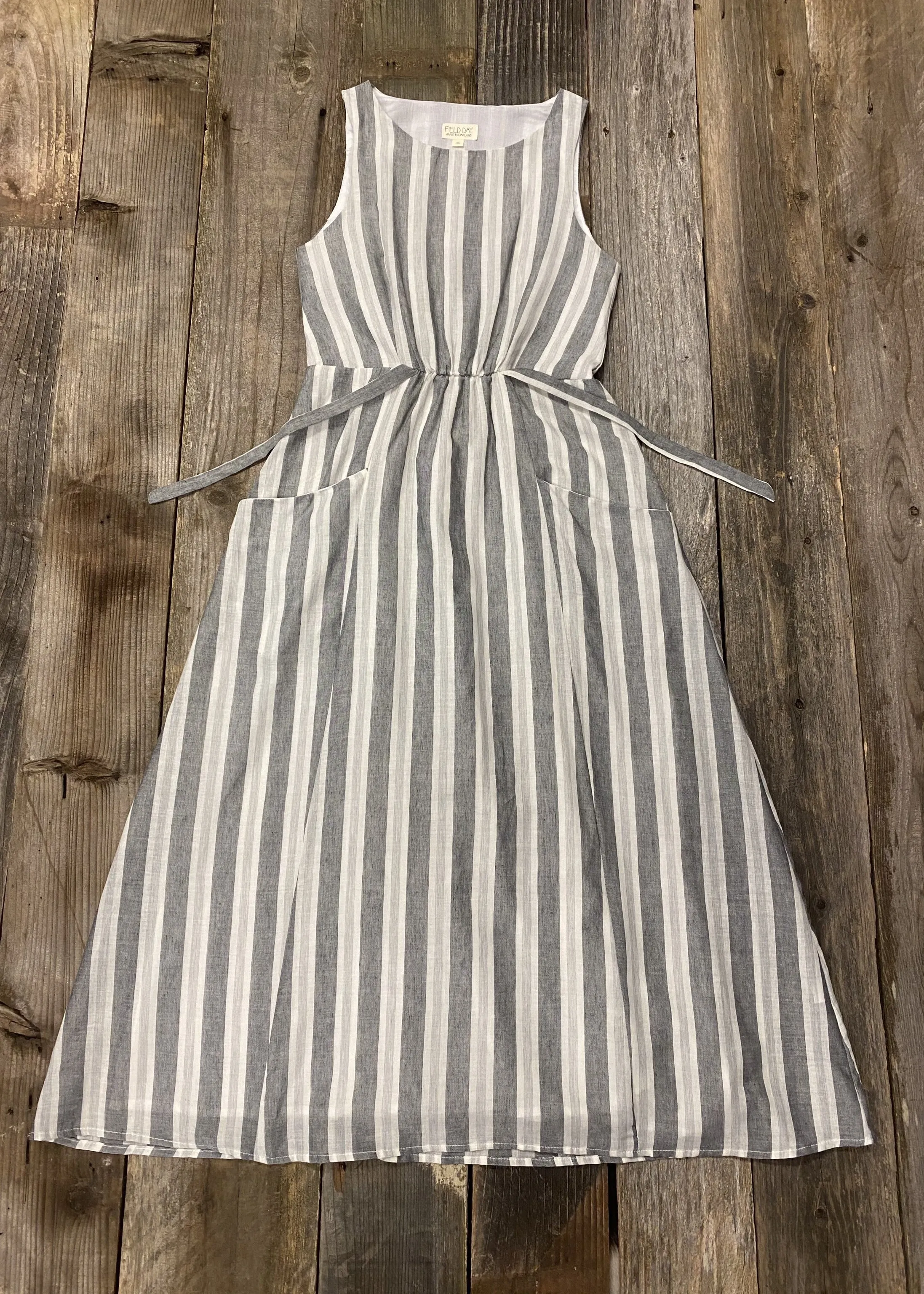 Rhiannon Dress in Stone Stripe Low Key Breeze Grace