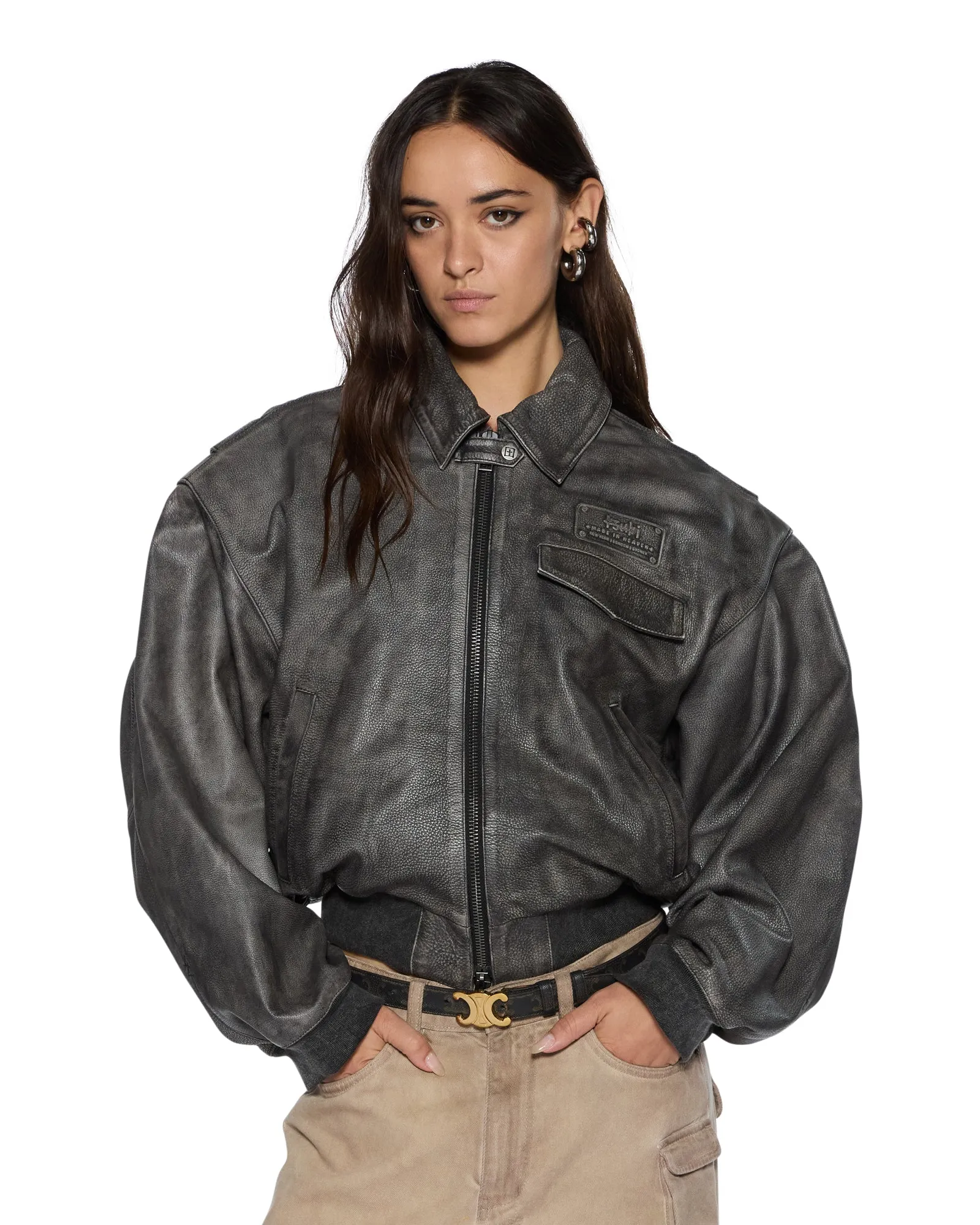 HIGHWAY BOMBER VINTAGE BLACK FullLengthZip Travel Light